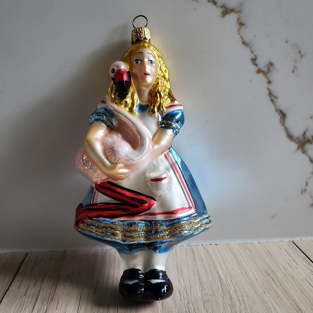 Kurt S Adler Polonaise Collection Alice In Wonderland Glass Doll Ornament
